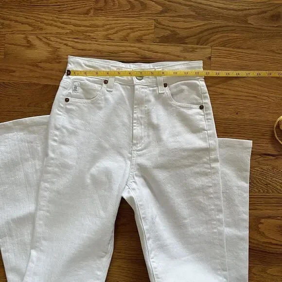 AG Adriano Goldschmied High Rise Boot Cut Jeans Sz 25 White‎ Alexxis Vintage Fit